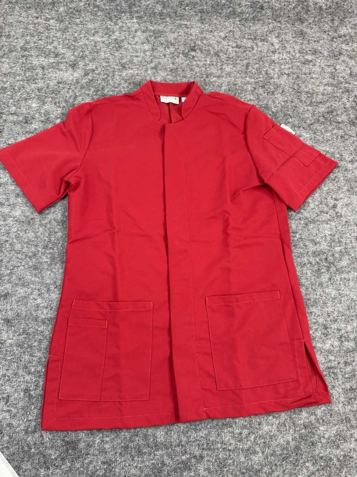Chef Shirt Small Tunic Chefwear Red Restaurant Kitchen Jacket Short Sleeve N90